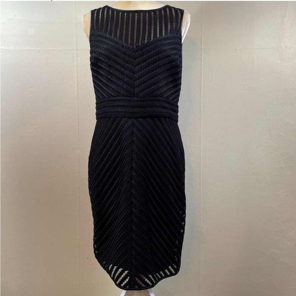 LAUREN Ralph Lauren Contrast Stripe Black Sheath Dress Sz 10